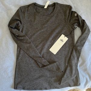 Brand new never work grey ALO yoga workout top